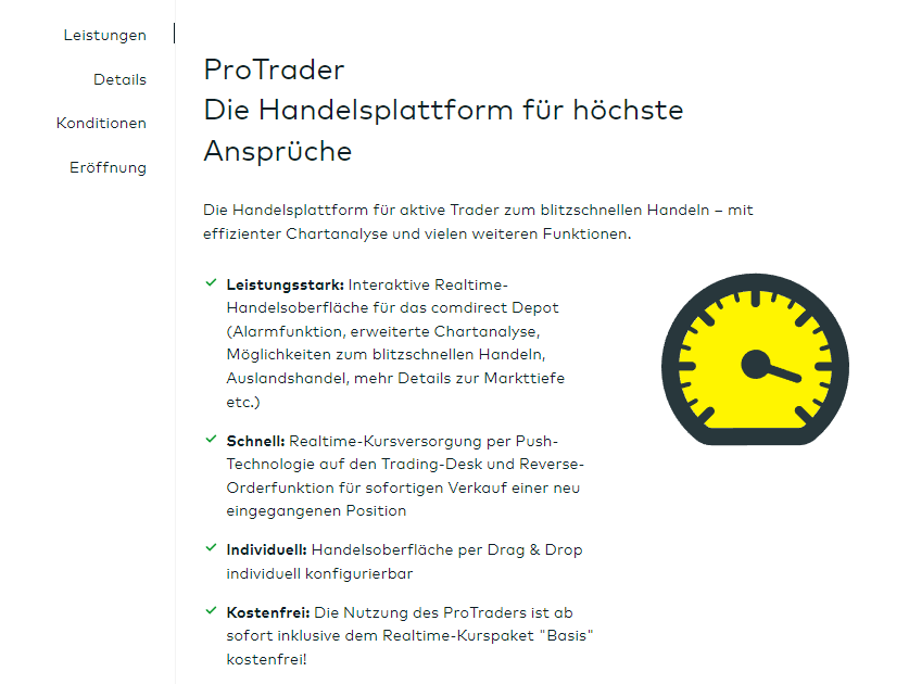 Das bietet die Tradingplattform von comdirect