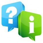 Speech Bubbles 3D Question Blue & Information Green