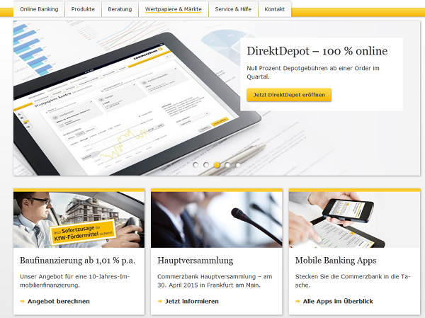 Das Commerzbank Wertpapierdepot 