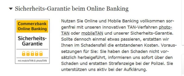 Das Online-Banking mit Sicherheits-Garantie