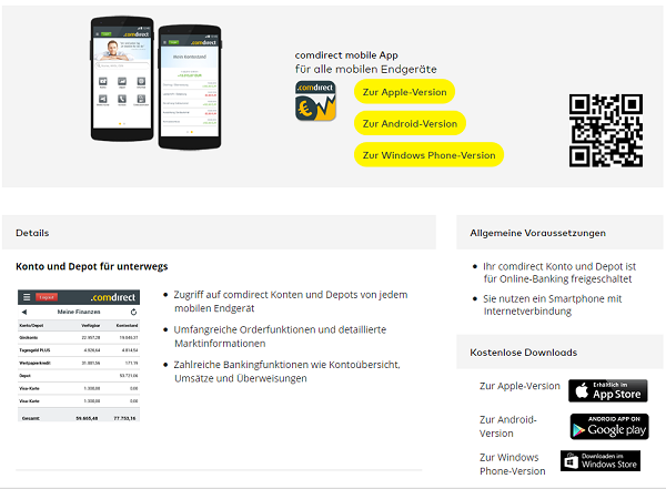 Comdirect Mobile App Comdirect Mobile App