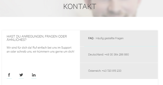 Der Support kann telefonisch erreicht werden