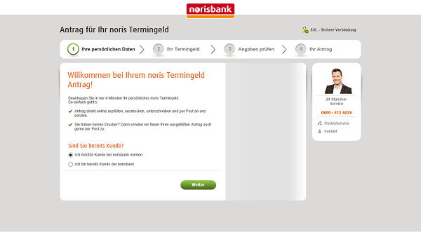 Norisbank Festgeld beantragen