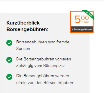 Kurzüberblick Börsengebühren