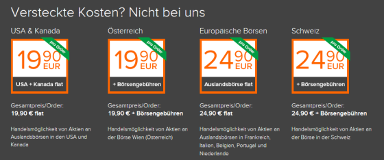 Gebührenübersicht Außerbörslicher Direkthandel flatex
