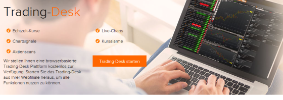 kostenlose Trading Desk von flatex