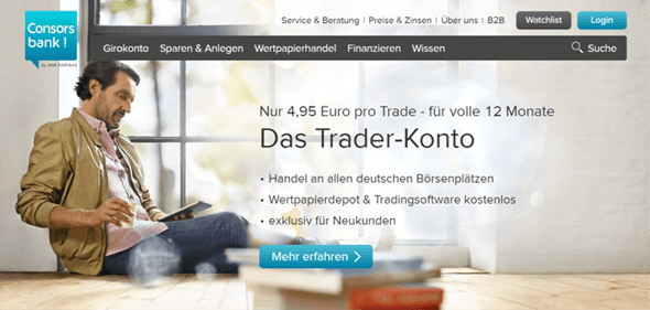 Das Trader-Konto der Consorsbank im Detail