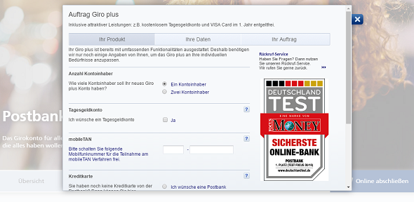 Postbank Girokonto Eröffnung