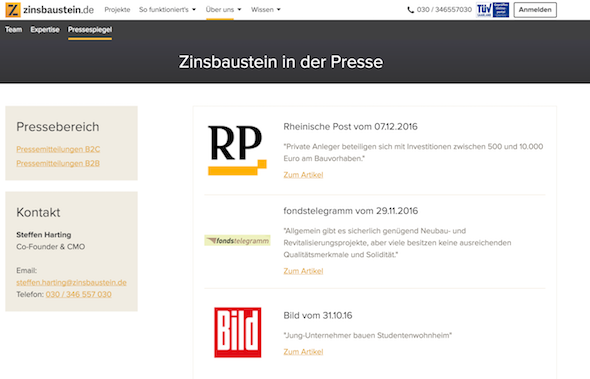 Zinsbaustein.de Presse