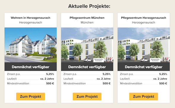 Zinsbaustein.de Projekte