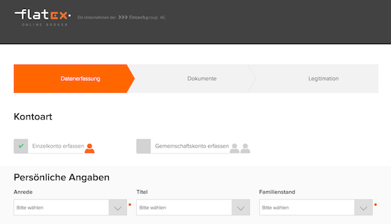 flatex Kontoeröffnung, Flatex Negativzins