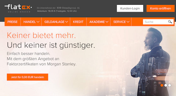 flatex Webseite