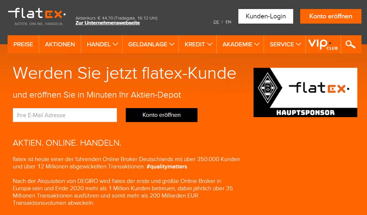 Flatex Website