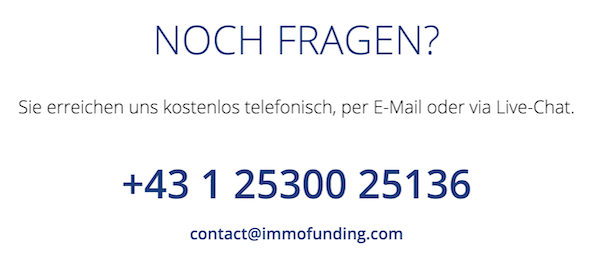 IMMOFUNDING Kundensupport