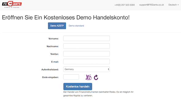FXGiants Demokonto