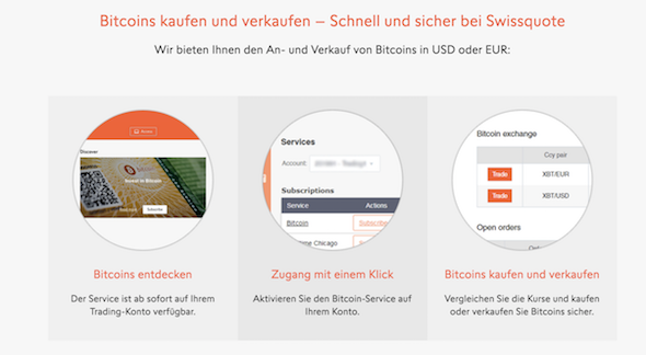 Swissquote Bitcoins handeln