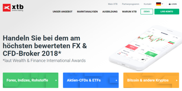 Unser Testsieger im Bereich CFD-Handel - XTB