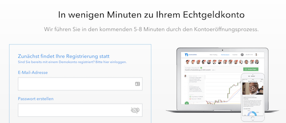 nextmarkets Kontoeröffnung