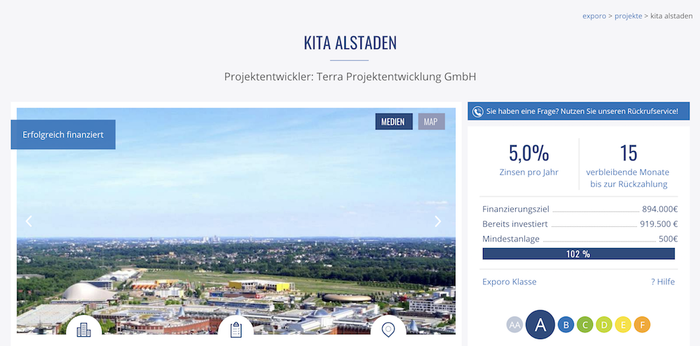 Die Kita Alstaden ist eines der Crowdinvesting-Projekte von Exporo