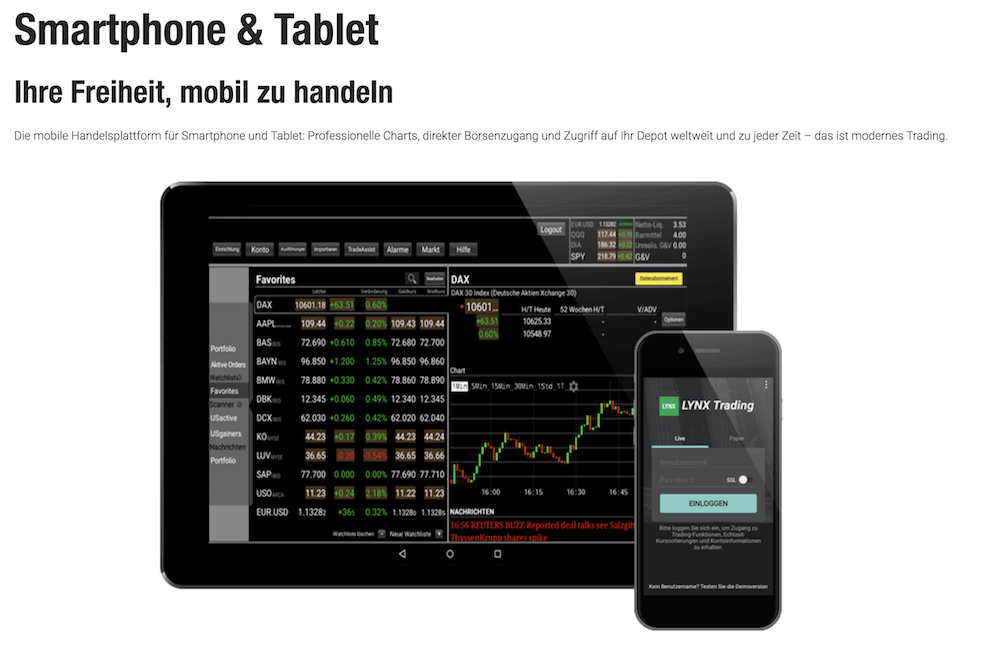 LYNX Broker Trading App