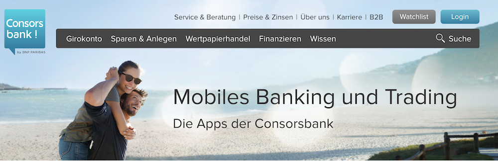 Mobiles Banken und das Trading auf einem mobilen Endgerät? Kein Problem mit der Consorsbank App