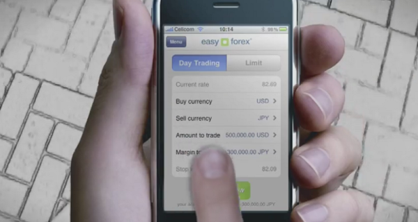 Auch unterwegs Trades ausführen mit der App von Easy Forex