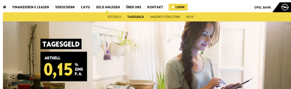 Opel Bank Tagesgeld Zinsen