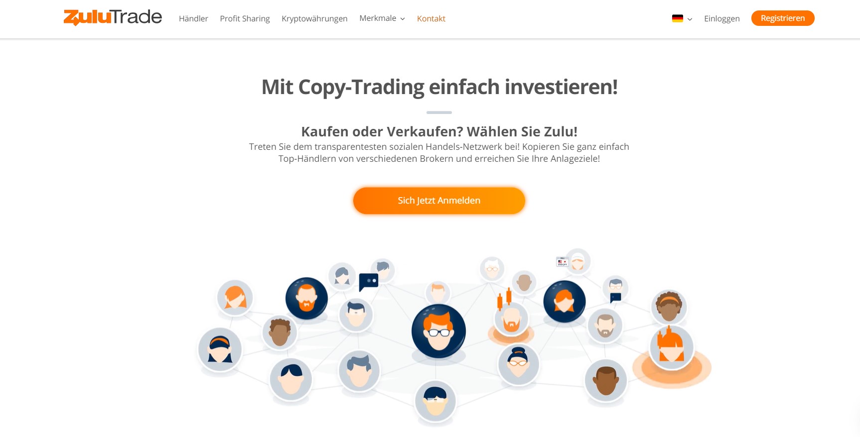 Ein Blick auf die ZuluTrade Website