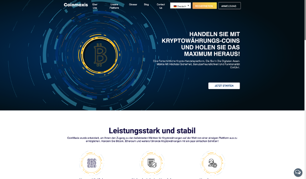 Coinmaxis Webseite