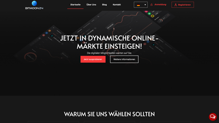 Die offizielle Homepage von Bitmoon24.