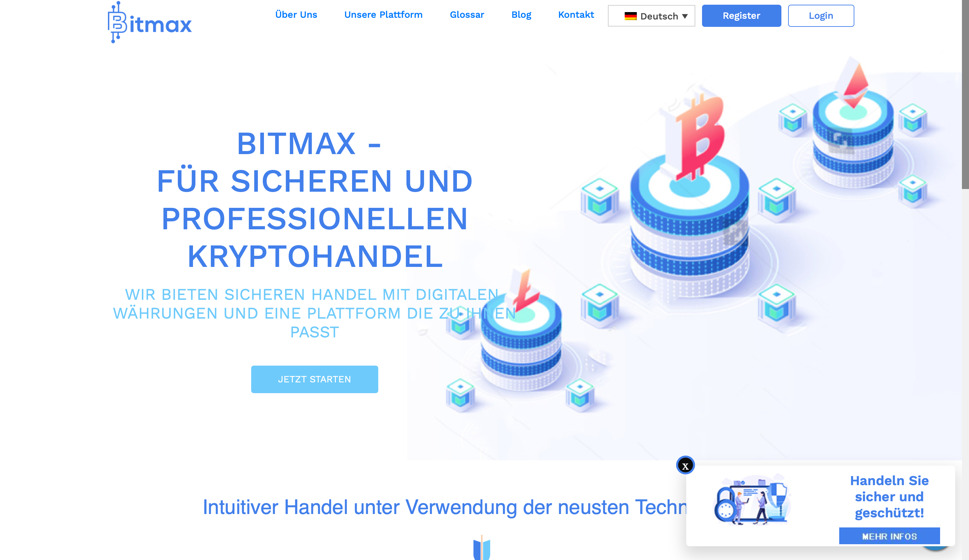 Die offizielle Homepage von Bitmax