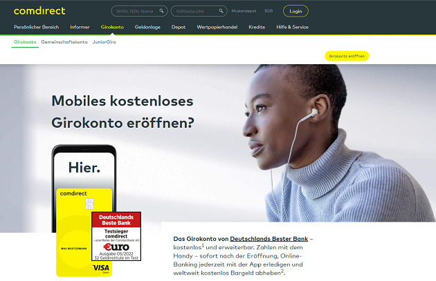 Die Vorteile im Überblick - Comdirect Girokonto Test