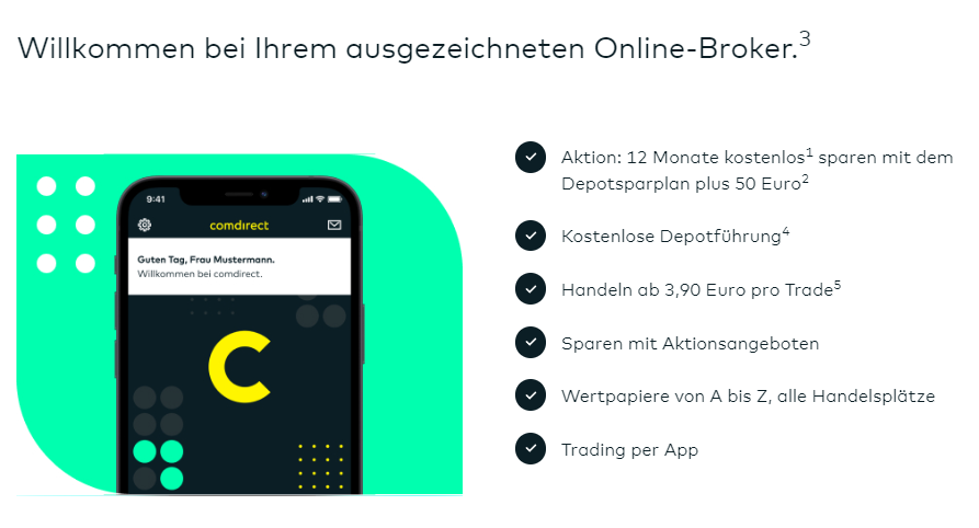 das comdirect depot angebot